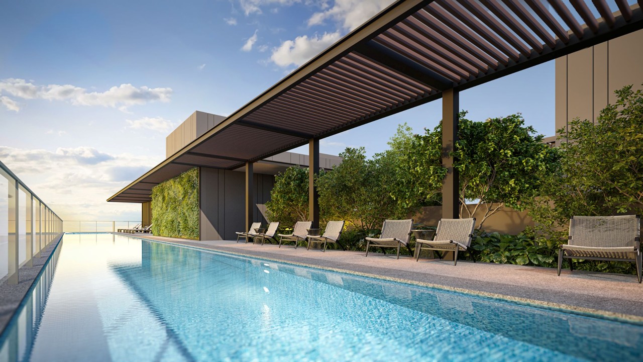 Amber House 35m lap pool perspective